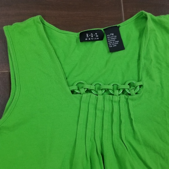 Embelished Green Tank Top - Picture 2 of 3